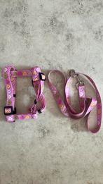 Hondentuig tuig roze hartjes franse bulldog en groter., Ophalen of Verzenden, Zo goed als nieuw