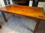 Massief teakhouten robuuste eettafel, Ophalen, Gebruikt, Teakhout, 50 tot 100 cm