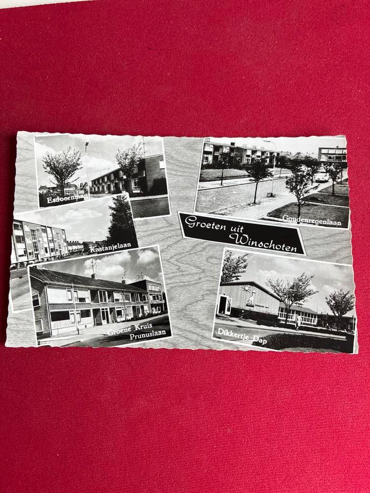 Winschoten Groeten - Oude Ansichtkaart, Verzamelen, Ansichtkaarten | Nederland, Gelopen, Groningen, 1960 tot 1980, Ophalen of Verzenden