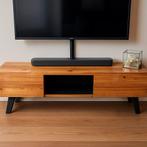 Houten TV Meubel met Magnetische deur sluiting, Teakhout, 100 tot 150 cm, Ophalen of Verzenden, Zo goed als nieuw