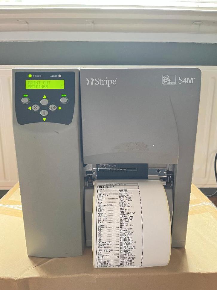 Zebra S4M labelprinter – 203 dpi, top printkop., Computers en Software, Labelprinters, Zo goed als nieuw, Etiket, Ophalen of Verzenden