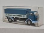 Mercedes vrachtwagen huif bakwagen - Wiking 1/87, Verzenden, Zo goed als nieuw, Bus of Vrachtwagen, Wiking