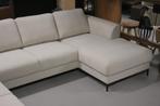 Luxe hoekbank stof beige naturel bankstel lounge U-bank, 250 tot 300 cm, Metaal, Vierpersoons of meer, Zo goed als nieuw