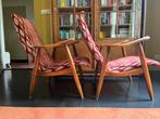 2 retro fauteuils jaren 50, Huis en Inrichting, Stoelen, Ophalen, Twee, Overige kleuren, Zo goed als nieuw
