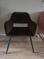 Velvet Eetkamerstoelen - set van 4!, Ophalen, Bruin, Zo goed als nieuw, Metaal