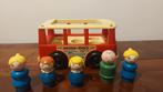 Vintage Fisherprice mini-bus met houten poppetjes, Ophalen of Verzenden, Gebruikt