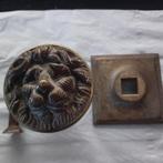 oude koperen deurknop leeuwenkop, Ophalen, Gebruikt, Koper of Messing, Overige typen