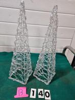 piramide doorzichtig kunststof 2 stuks [b140], Diversen, Kerst, Ophalen of Verzenden, 'T Olde Gre-j, Info@toldegrej.nl, Endepoelstraat 20f Didam