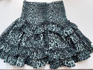 Rokje groen met zwart cheetah print beschikbaar voor biedingen