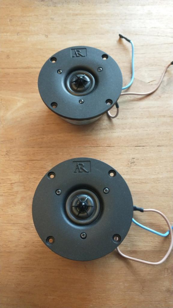 2 x TWEETER - XT25SG52-04 van Vifa / Acoustic Research, Audio, Tv en Foto, Luidsprekers, Gebruikt, Front, Rear of Stereo speakers
