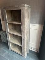 Robuuste lage boekenkast greywash 165x80x35 industriële look, Huis en Inrichting, Ophalen, Met plank(en), 50 tot 100 cm, Zo goed als nieuw