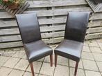 Eetkamerstoelen 2 x, Huis en Inrichting, Stoelen, Ophalen of Verzenden, Zo goed als nieuw, Bruin, Vier