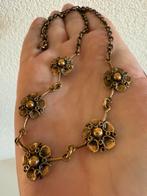 R315/Zeldzame HANNU IKONEN Vintage Bronzen ketting FINLAND, Overige materialen, Gebruikt, Overige kleuren, Verzenden