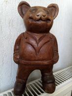 Houten decoratie beer, handgesneden, Ophalen of Verzenden, Zo goed als nieuw, Hout, Dierenbeeld