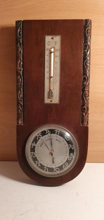 Antieke Barometer met Thermometer beschikbaar voor biedingen