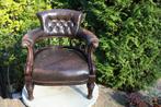 chesterfields armstoel, Huis en Inrichting, Fauteuils, Gebruikt, Chesterfield, Ophalen of Verzenden, 75 tot 100 cm