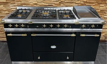 Luxe Lacanche Fornuis 150cm Zwart Messing 3 Ovens 5 Pitten beschikbaar voor biedingen