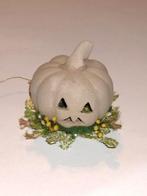 Halloween pompoen beige keramiek met 12 Volt. lampje, Verzamelen, Poppenhuizen en Toebehoren, Ophalen, Zo goed als nieuw, Poppenhuis