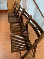 5 houten klapstoeltjes. Voor feestje of verbouwing., Huis en Inrichting, Stoelen, Vijf, Zes of meer stoelen, Gebruikt, Bruin, Hout