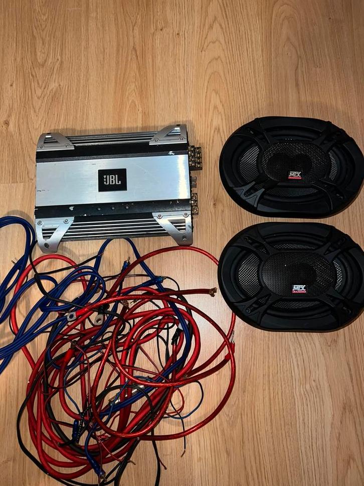 JBL versterker + MTX Thunder8000 speakers + kabels, Auto diversen, Autospeakers, Gebruikt, Ophalen