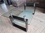 Glazen Salontafel koffietafel 110x60, Ophalen, 100 tot 150 cm, 50 tot 100 cm, Zo goed als nieuw
