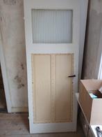 Stompe deur met glas 3x 82,5 210 wn 1x 73x210 cm, Gebruikt, 80 tot 100 cm, Binnendeur, Ophalen of Verzenden