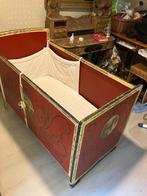 baby kinder ledikantje Hindeloopen motief geschilderd, Ophalen, Zo goed als nieuw, Minder dan 140 cm, Matras