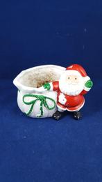 Vintage kerstdecoratie: bloempot kerstman kerststukje. W3, Tweedehands verkoop, Tweedehands verkoop, Gebruikt, Ophalen of Verzenden