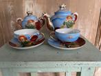 Oud japans satsuma theeservies porselein. Hemelsblauw.    Ou, Ophalen