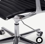 Ribbel Bureaustoel Zwart Vegan Leer - Walton Design, Ophalen, Nieuw, Zwart, Bureaustoel
