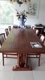 Antieke tafel massief, Huis en Inrichting, Gebruikt, 200 cm of meer, 50 tot 100 cm, Vijf personen of meer