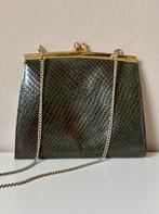Vintage schoudertas dames, Ophalen of Verzenden, Gebruikt, Groen, Schoudertasje