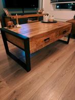 Salontafel met lades - Industrieel design, Huis en Inrichting, Tafels | Salontafels, Ophalen, Zo goed als nieuw, Minder dan 50 cm