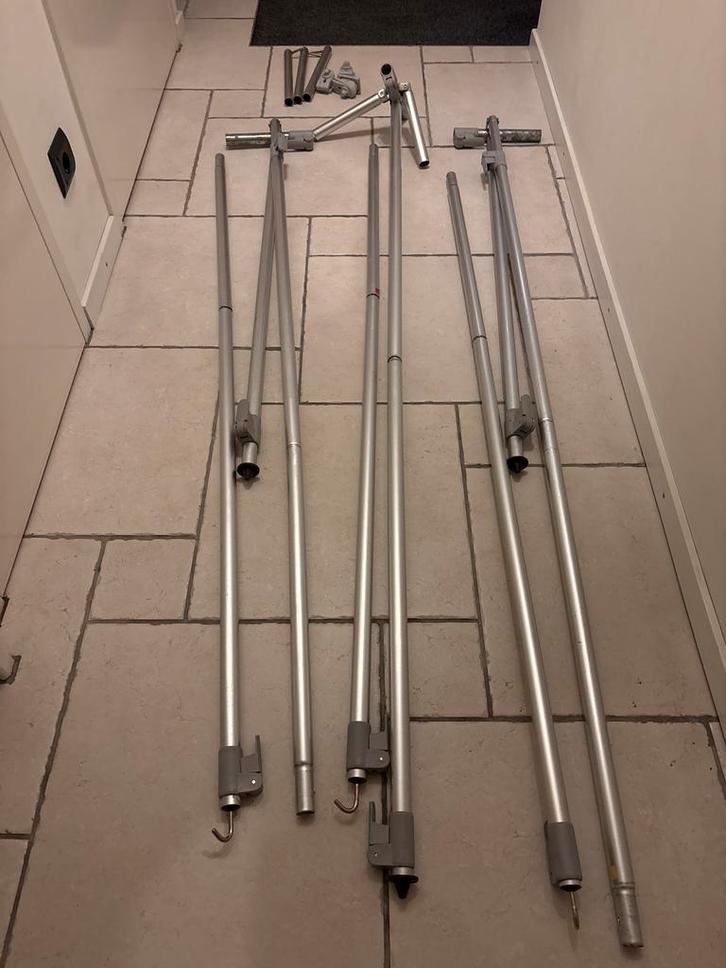 Aluminium tentstokken set, Caravans en Kamperen, Tentaccessoires, Gebruikt, Ophalen