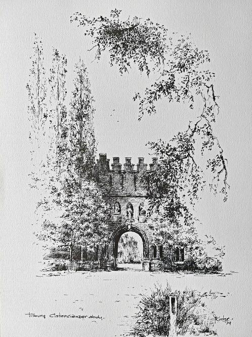 Berkel- Enschot bij Tilburg ... klooster ... Kees Koster., Antiek en Kunst, Kunst | Tekeningen en Foto's, Ophalen of Verzenden