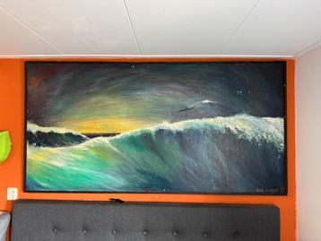 Zeegezicht Schilderij Rob & Igor '77 - 2 Meter Breed beschikbaar voor biedingen
