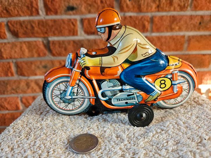 Technofix Nr. 8 Blikken Speelgoed Motorfiets, Antiek en Kunst, Antiek | Speelgoed, Ophalen of Verzenden