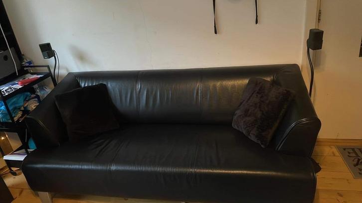 Rolf Benz leren bank, Huis en Inrichting, Banken | Bankstellen, Zo goed als nieuw, Rechte bank, Tweepersoons, 150 tot 200 cm, 75 tot 100 cm