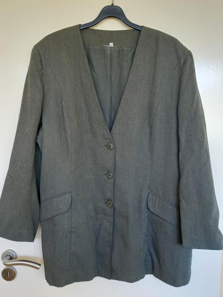 Groen extra lang colbert jasje maat 48 , lange mouwen, V- ha, Kleding | Dames, Grote Maten, Gedragen, Jasje of Colbert, Groen