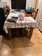 Mexicaans grenen eettafel en 6 stoelen, Ophalen, Gebruikt, Rechthoekig, 50 tot 100 cm