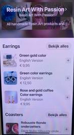 Oorbellen en meer van glas en resin, Ophalen of Verzenden, Nieuw, Overige materialen