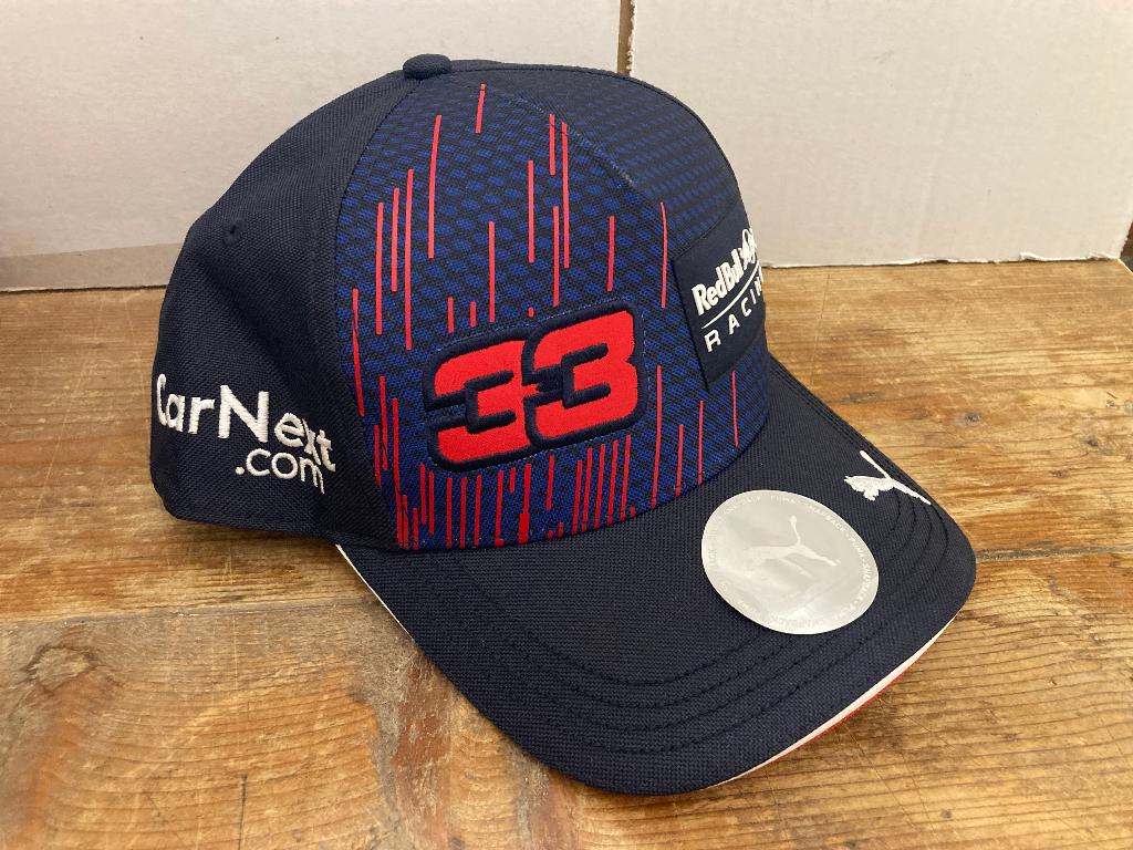 ✅ Max Verstappen Pet 2021 Teamcap RB16B Curved Cap Red Bull, Ophalen of Verzenden, Nieuw, Formule 1