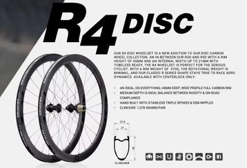 Novatec R4 Carbon wielen - disc-centerlock-45mm hoog beschikbaar voor biedingen