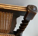 Antiek houten fauteuil met webbing zitting, Antiek en Kunst, Ophalen
