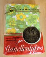 Vintage jaren 70 2-persoons groen Flanellen laken., Huis en Inrichting, Slaapkamer | Beddengoed, Dekbedovertrek, Tweepersoons