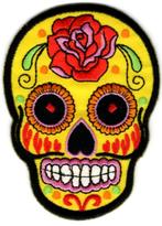 Sugar Skull stoffen opstrijk patch embleem #41, Verzamelen, Stickers, Nieuw, Overige typen, Verzenden