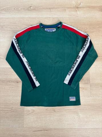 Prachtig Superdry t-shirt lange mouw groen maat L z.g.a.n.! beschikbaar voor biedingen