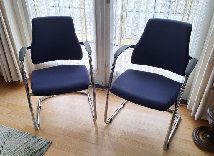 BUREAU- VERGADERSTOEL, Huis en Inrichting, Bureaustoelen, Zo goed als nieuw, Bureaustoel, Blauw, Ophalen