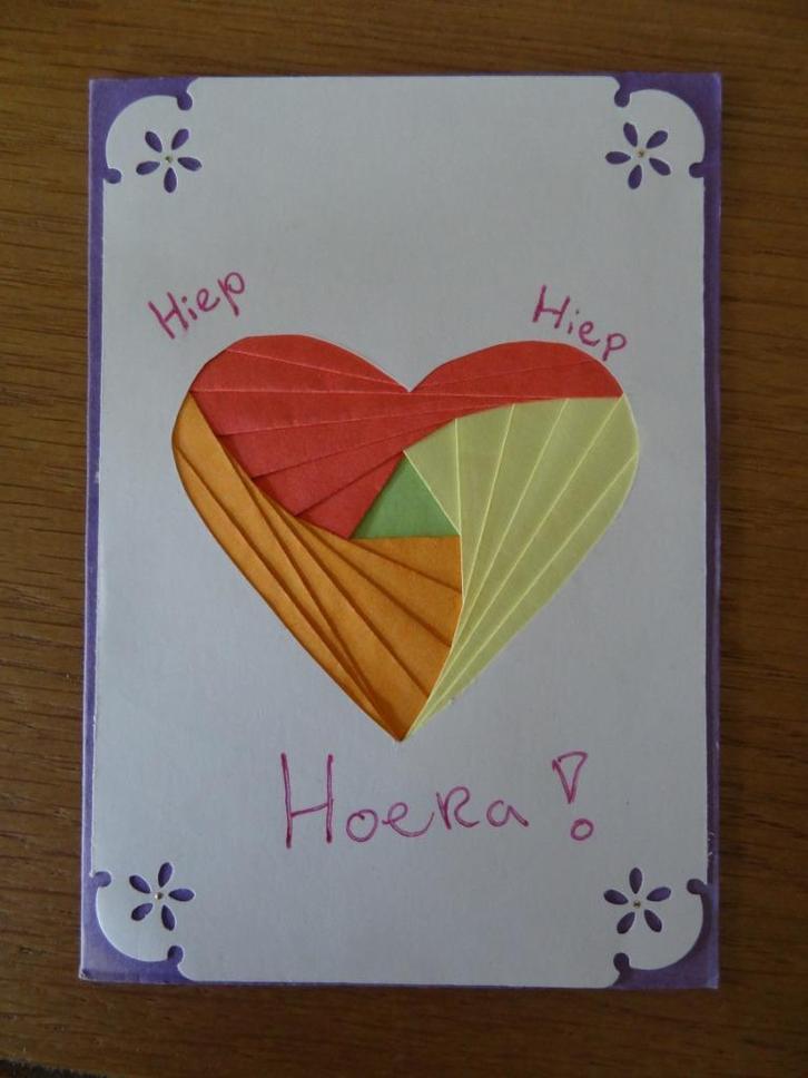 Verjaardagskaart Hart Incl. Envelop >Snelle Verzending!<, Hobby en Vrije tijd, Kaarten | Zelfgemaakt, Nieuw, Fantasie, Ophalen of Verzenden