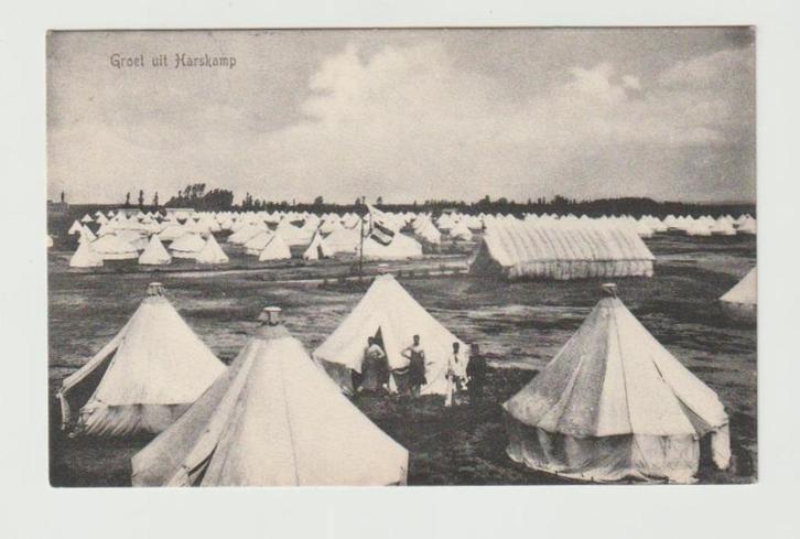 A 06 Harskamp. Groeten uit Harskamp. Tentenkamp, Verzamelen, Ansichtkaarten | Nederland, Gelopen, Gelderland, Voor 1920, Ophalen of Verzenden